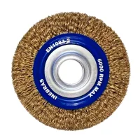 Escova de Aco Latonado Circular Profissional FIO 0,30MM Reducoes 1/2" 5/8" e 3/4" 6X3/4" Inebras 06370