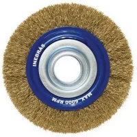 Escova de Aco Latonado Circular Standard FIO 0,30MM Reducoes 1/2" e 5/8" 6X3/4" Inebras 07419