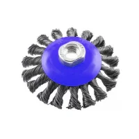 Escova de Aco Carbono Conica Trancada FIO 0,60MM 4.1/2"X14MM Inebras 06830