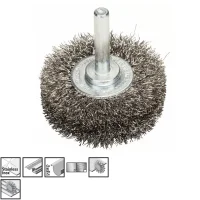 Escova de Aco Inox Circular com Haste FIO 0,20MM 50X15MM Bosch 2608622120