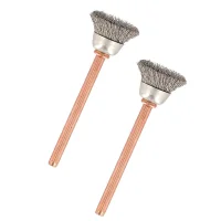 Escova de Aco Inox Tipo Copo 2 Pecas Para Micro Retifica 1/2" Dremel 531