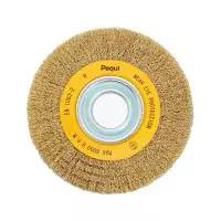 Escova de Aco Latonado Circular FIO 0,30MM 6X1" Pequi 544062
