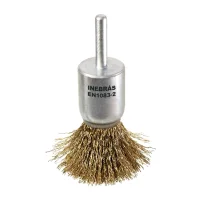 Escova de Aco Latonado Pincel Hate 1/4" FIO 0,30MM 1" Inebras 06723