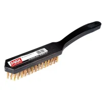 Escova de Aco Carbono Manual Cabo Plastico 15X4 FILEIRAS Max 415410