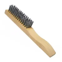 Escova de Latao Manual Cabo de Madeira 4X16 FILEIRAS Inebras 1777/4