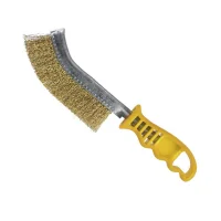 Escova de Latao Manual Cabo Plastico Amarelo Inebras 06737