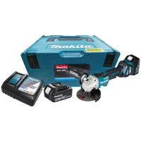 Esmerilhadeira Angular a Bateria 18V Brushless com Maleta Carregador e 2 Baterias 5AH 5" Bivolt Makita DGA517RTJ