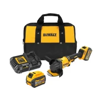 Esmerilhadeira Angular a Bateria 60V Max Brushless com Bolsa Carregador e 2 Baterias 6AH 4.1/2"-5" Dewalt DCG418T2-B2