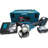 Esmerilhadeira Angular a Bateria 18V Brushless com Maleta Carregador 2 Baterias 5AH 4.1/2" Bivolt Makita DGA456RTJ