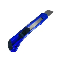 Estilete Retratil Largo Trava Deslizante Guia Plastica 18MM Brasfort 8286