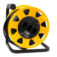 Extensao Eletrica Carretel Maxi Pro Com 3 Tomadas Cabo PP 2X1,5MM 2P 10A Amarelo 30M Daneva/Legrand 1542