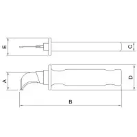 Faca Curva de Desencapar Cabo Isolada 1000V IEC60900 NR10 7" Tramontina Pro 44346/007