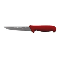 Faca de Desossa Reta Larga Profissional Cabo Vermelho INOX 6" Starrett BKR103-6