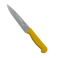 Faca de Refile de Mesa Triangular Estreita Profissional Cabo Amarelo INOX 6" Starrett BKY302-6