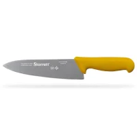 Faca de Refile de Mesa Triangular Larga Profissional Cabo Amarelo INOX 8" Starrett BKY301-8