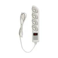 Filtro de Linha 4 Tomadas Ruler 4 Cabo PP 3X0,75MM 2P+T 10A Cinza 1,3M Bivolt Daneva/Legrand DN1642