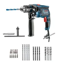 Furadeira de Impacto Reversivel Com 23 Acessorios e Velocidade Variavel 1/2" 110V 750W Bosch GSB 13RE