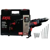 Furadeira de Impacto Reversivel Maleta com 10 Acessorios e Velocidade Variavel 1/2" 110V 570W Skil 6555