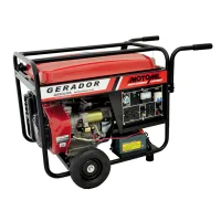Gerador de Energia a Gasolina Partida Eletrica e Manual Motor 4T 15HP Bivolt 7KVA Motomil MG8000CLE-1