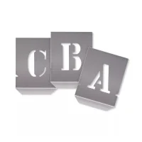 Jogo Alfabeto de Chapa 27 Pecas 25MM Rex 119