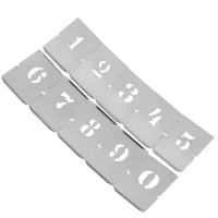 Jogo Algarismo de Chapa 10 Pecas 50MM Krause 6