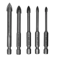 Jogo Broca Indestrutivel Universal 5pcs Multimateriais Encaixe Hexagonal 4A10MM Western H-12