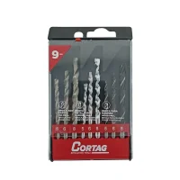 Jogo Brocas para Metal Madeira Concreto 9pcs 5A8MM Cortag 60974