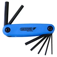 Jogo Chave Allen Canivete 7 Pecas CRV 2A8MM Gedore 42SCL7M