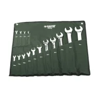 Jogo Chave Combinada 15 Graus 15pcs CRV 6A32MM Sata ST08002G