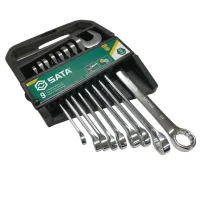 Jogo Chave Combinada 15 Graus 9pcs CRV 8A19MM Sata ST09020G