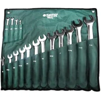 Jogo Chave Combinada 15 Graus 16pcs CRV 1/4A1.1/4" Sata ST09074G