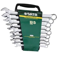 Jogo Chave Combinada 15 Graus 9pcs CRV 8A19MM Sata ST09020G