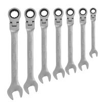 Jogo Chave Combinada Articulada Catraca 7pcs CRV 8A19MM Corneta 3227070