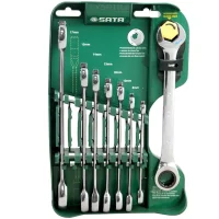 Jogo Chave Combinada com Catraca 8pcs Speedy CRV 8A19MM Sata ST08007ASJ