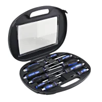 Jogo Chave de Fenda e Phillips 10pcs 5 Fendas e 5 Phillips 1/8X3A5/16X6" Riosul 010120