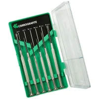 Jogo Chave de Precisao 6 Pecas Para Ourives 4 Fenda e 2 Phillips Carbografite 012479412