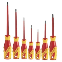 Jogo Chave de Fenda e Phillips Isolada 1000V 7pcs VDE EN60900 4 Fenda e 3 Phillips CRV Gedore VDE2170/2160