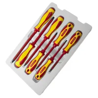 Jogo Chave de Fenda e Phillips Isolada 7pcs CRV 3/16X4A5/16X7" King Tony 30617MR