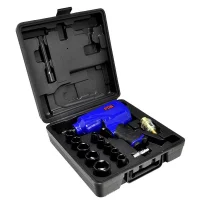 Chave de Impacto Pneumatica 15pcs 333NM Rocking DOG com Maleta e 14 Acessorios 1/2" Pdr PRO-134K