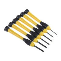 Jogo Chave de Precisao para Ourives 6pcs 4 Fenda 2 Phillips CRV Stanley 66-052