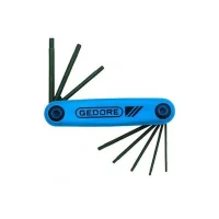 Jogo Chave Torx Canivete 8pcs CRV T9AT40 Gedore 43TXSCL80