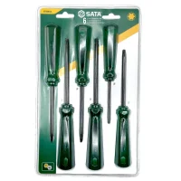 Jogo Chave Torx com Cabo 6 Pecas CRV T10AT30 Sata ST08042L