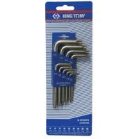 Jogo Chave Torx L 9 Pecas CRV T10AT50 King Tony 20309PR