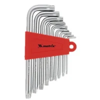 Jogo Chave Torx L com Guia 9 Pecas CRV T10AT50 Mtx 123059