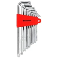 Jogo Chave Torx L Longa com Guia 9 Pecas CRV T10AT50 Mtx 123069