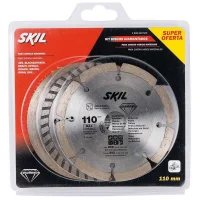 Jogo Disco Diamantado 3 Pecas Segmentado Turbo e Liso 4.3/8"-110MM Skil 2608602505