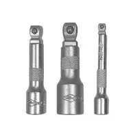 Jogo Extensao Abaulada para Soquete 3pcs 1/4X3" 3/8X3" 1/2X3" CRV Corneta 3335103