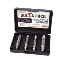 Jogo Extrator de Parafuso 4 Pecas Para Parafusadeira 3-12MM Rocast 960002