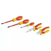 Jogo Ferramentas de Uso Geral Isoladas 5pcs 1000V VDE EN/IEC60900 Bosch 1600A02NG2