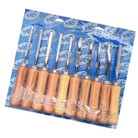 Jogo Formao Goiva Profissional 10 Pecas Cabo de Madeira Cancellier 30